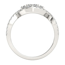 Load image into Gallery viewer, White Gold 14k Split Shank Infinity Two Stone Round Diamond Ring