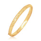 Yellow Gold Diamond 14k 6.0 mm Carved Bangle