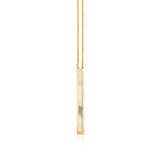 Yellow Gold 14k Women's Bar Necklace with Mother of Pearl