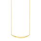 Yellow Gold 14k Polished Curved Women's Bar Necklace with Pendant