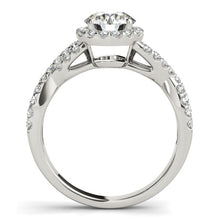 Load image into Gallery viewer, 14k White Gold Entwined Split Shank Diamond Engagement Ring (1 1/2 cttw)