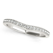 Load image into Gallery viewer, White Gold 14k Channel Curved Diamond Wedding Ring