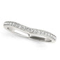 White Gold 14k Channel Curved Diamond Wedding Ring