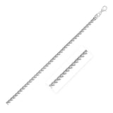 Sterling Silver 4.6mm Rhodium Plated Round Franco Chain