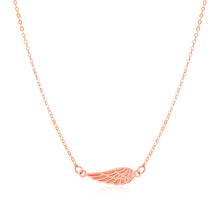Load image into Gallery viewer, Rose Gold 14k Angel Wing Women&#39;s Religious Motif Necklace