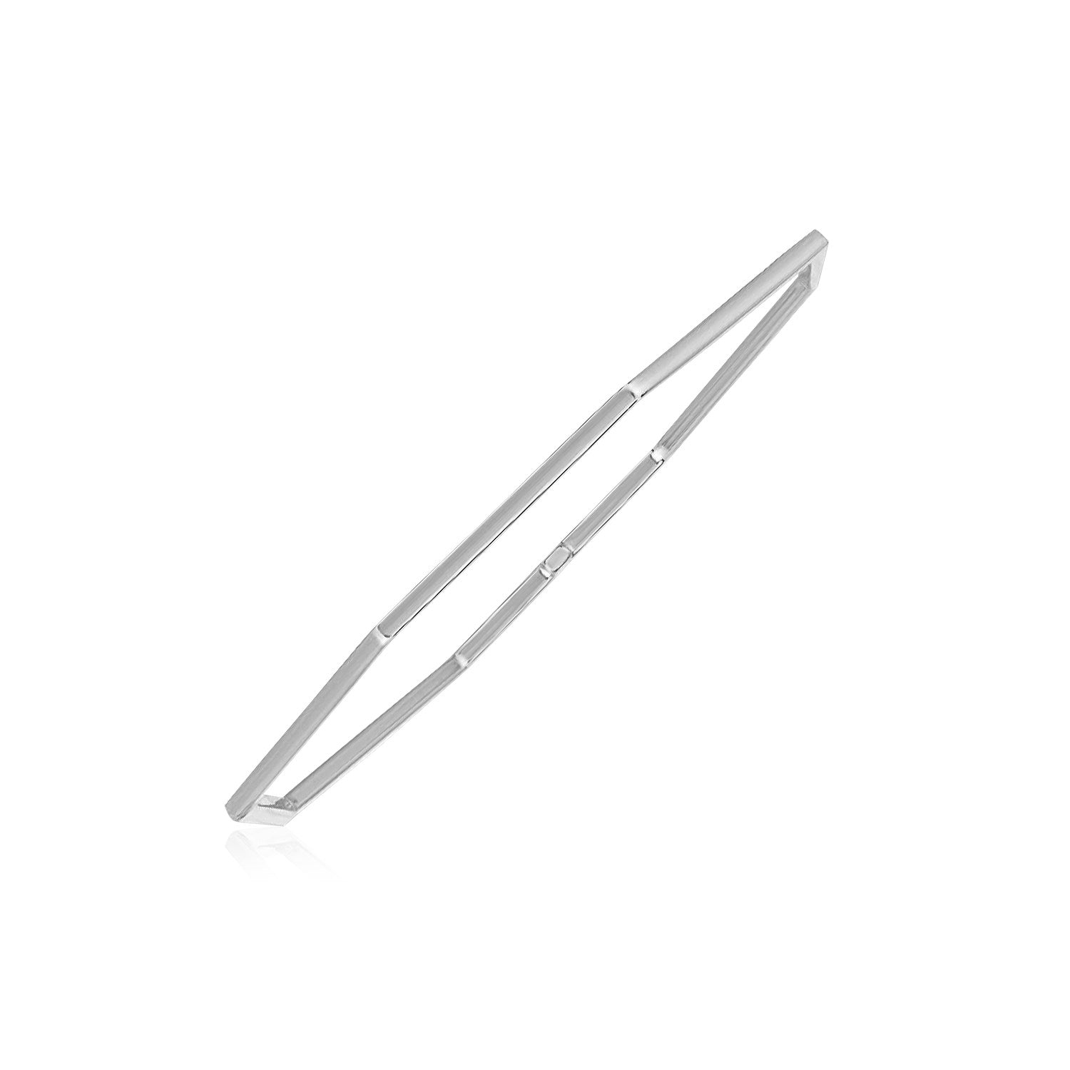 White Gold 14K Polished Octagon Bangle
