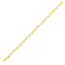 Load image into Gallery viewer, Two-Tone Gold 14k Oval and Infinity Women&#39;s Motif Link Bracelet