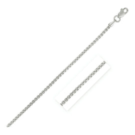 White Gold 14k 1.35 mm Round Box Chain