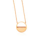 Rose Gold 14k Circle Women's Necklace with Diamonds