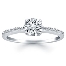 Load image into Gallery viewer, White Gold 14k Pave Diamond Band Engagement Ring