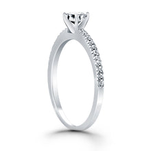 Load image into Gallery viewer, White Gold 14k Pave Diamond Band Engagement Ring