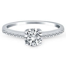 Load image into Gallery viewer, White Gold 14k Pave Diamond Band Engagement Ring