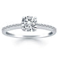White Gold 14k Pave Diamond Band Engagement Ring