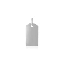 Load image into Gallery viewer, White Gold 14k Tag Pendant
