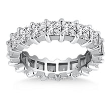 Load image into Gallery viewer, White Gold 14k Common Prong Princess Cut Diamond Eternity Ring