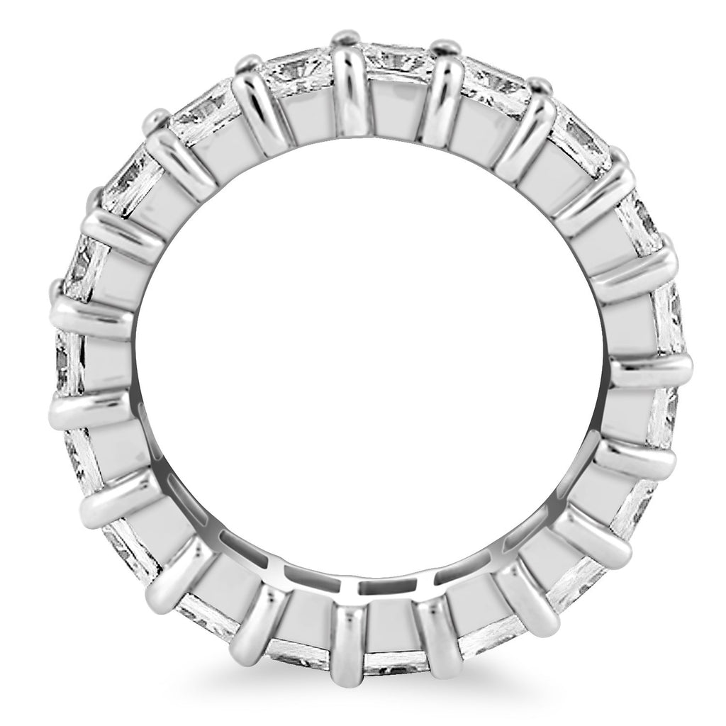 White Gold 14k Common Prong Princess Cut Diamond Eternity Ring