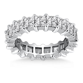 White Gold 14k Common Prong Princess Cut Diamond Eternity Ring