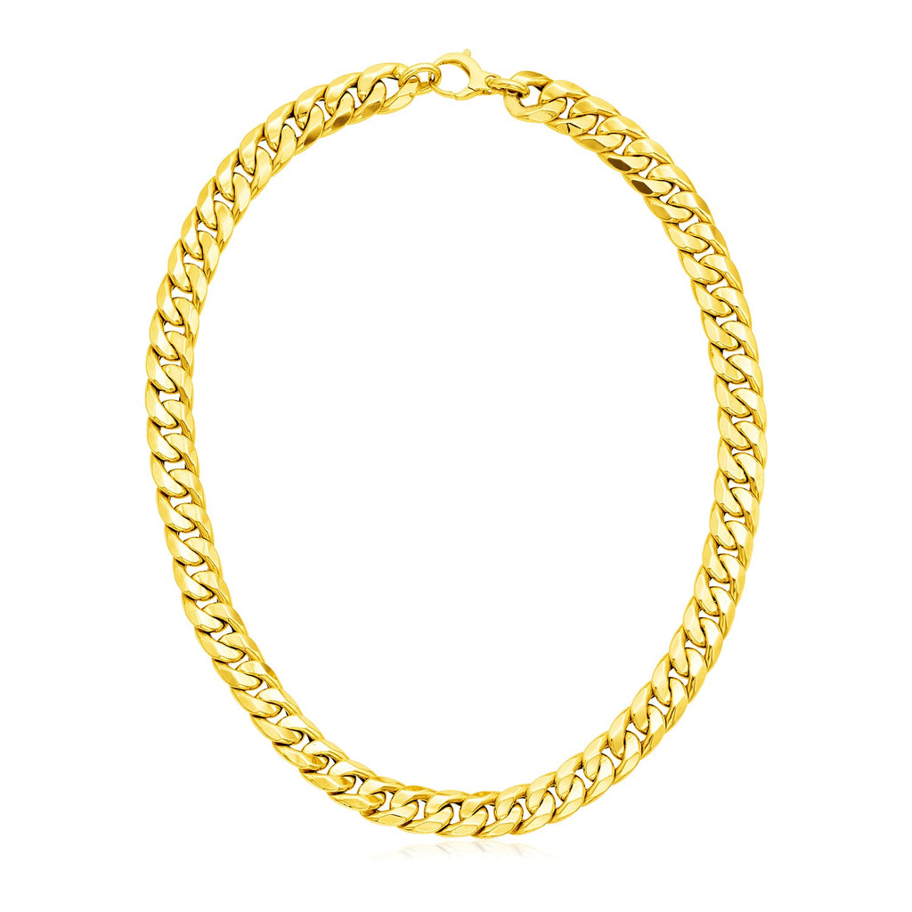Yellow Gold 14k Curb Women's Chain Necklace