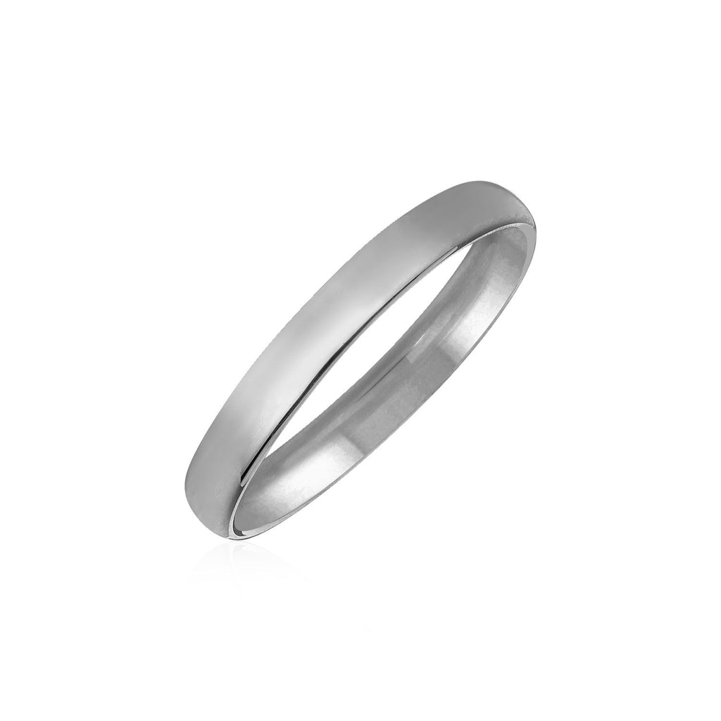 White Gold 14k 3mm Comfort Fit Wedding Band