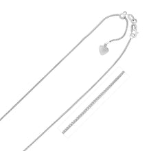 Load image into Gallery viewer, 14k White Gold Adjustable Franco Chain 0.9mm
