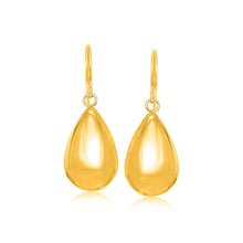 Load image into Gallery viewer, Yellow Gold 14k Polished Teardrop Motif Drop Earrings