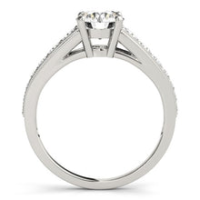 Load image into Gallery viewer, 14k White Gold Antique Tapered Shank Diamond Engagement Ring (1 3/8 cttw)