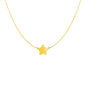 Yellow Gold 14k Women's Fancy Necklace with Five Pointed Star