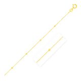 Yellow Gold 14k 3.5mm Bead Links Crafted Saturn Chain