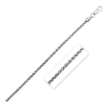 Load image into Gallery viewer, Sterling Silver Rhodium Plated Wheat Chain 2.6mm