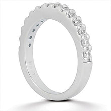 Load image into Gallery viewer, White Gold 14k Shared Prong Diamond Wedding Ring Band