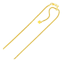 Load image into Gallery viewer, Sterling Silver in Yellow Finish 1.5mm Adjustable Sparkle Chain