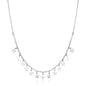 Sterling Silver Women's Link Necklace with Polished Stars