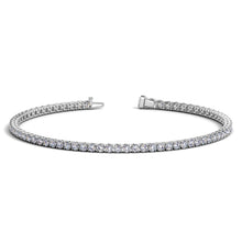 Load image into Gallery viewer, White Gold 14k Round Diamond Women&#39;s Tennis Bracelet