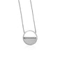 White Gold 14k Circle Women's Necklace with Diamonds