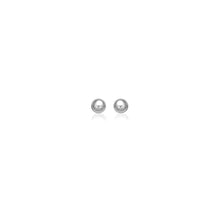 Load image into Gallery viewer, 14k White Gold Spherical Stud Earrings (3.0 mm)