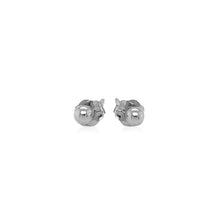 Load image into Gallery viewer, 14k White Gold Spherical Stud Earrings (3.0 mm)