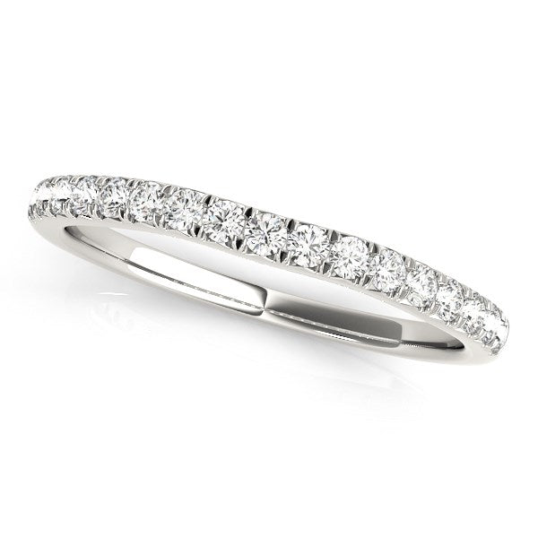 White Gold 14k Curved Style Crafted Diamond Wedding Ring