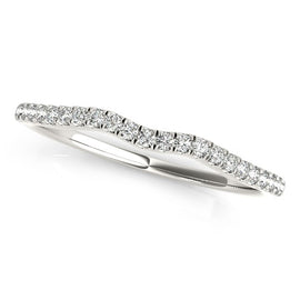 White Gold 14k Wave Theme Diamond Wedding Ring