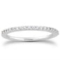 White Gold 14k Slim Profile Diamond Micro Prong Diamond Wedding Ring Band