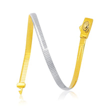 Load image into Gallery viewer, Two Tone Gold 14k 4.0 mm Reversible Women&#39;s Omega Bracelet