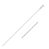 White Gold 14k 0.8mm Singapore Chains in Spring Ring Clasp