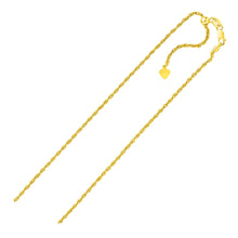 Load image into Gallery viewer, Sterling Silver &amp; Yellow Finish 1.5mm Adjustable Rope Chains in Lobster Clasp