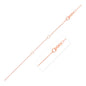 Rose Gold 14k 0.6mm Double Extendable Cable Chain