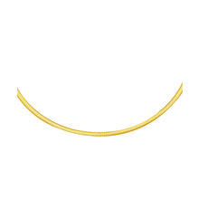 Load image into Gallery viewer, Two Tone Gold 14k 2.5mm Women&#39;s Reversible Omega Necklace