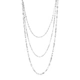 Sterling Silver Women's Three Strand Marina Link Necklace