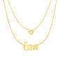 Yellow Gold 10k Two Part Love and Heart Women's Necklaces