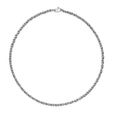 White Gold 14k 17 inch Braid Women's Link Necklace