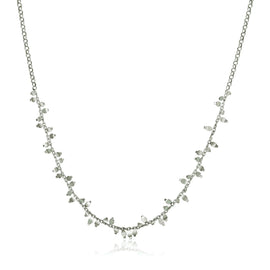 Sterling Silver 18 inch Leaf Motif Women's Chain Necklace