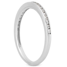 Load image into Gallery viewer, White Gold 14k Slim Profile Channel Set Diamond Wedding Ring