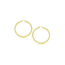 Load image into Gallery viewer, Yellow Gold 10k 15 mm Polished Hoop Earrings with Snap Lock Backing